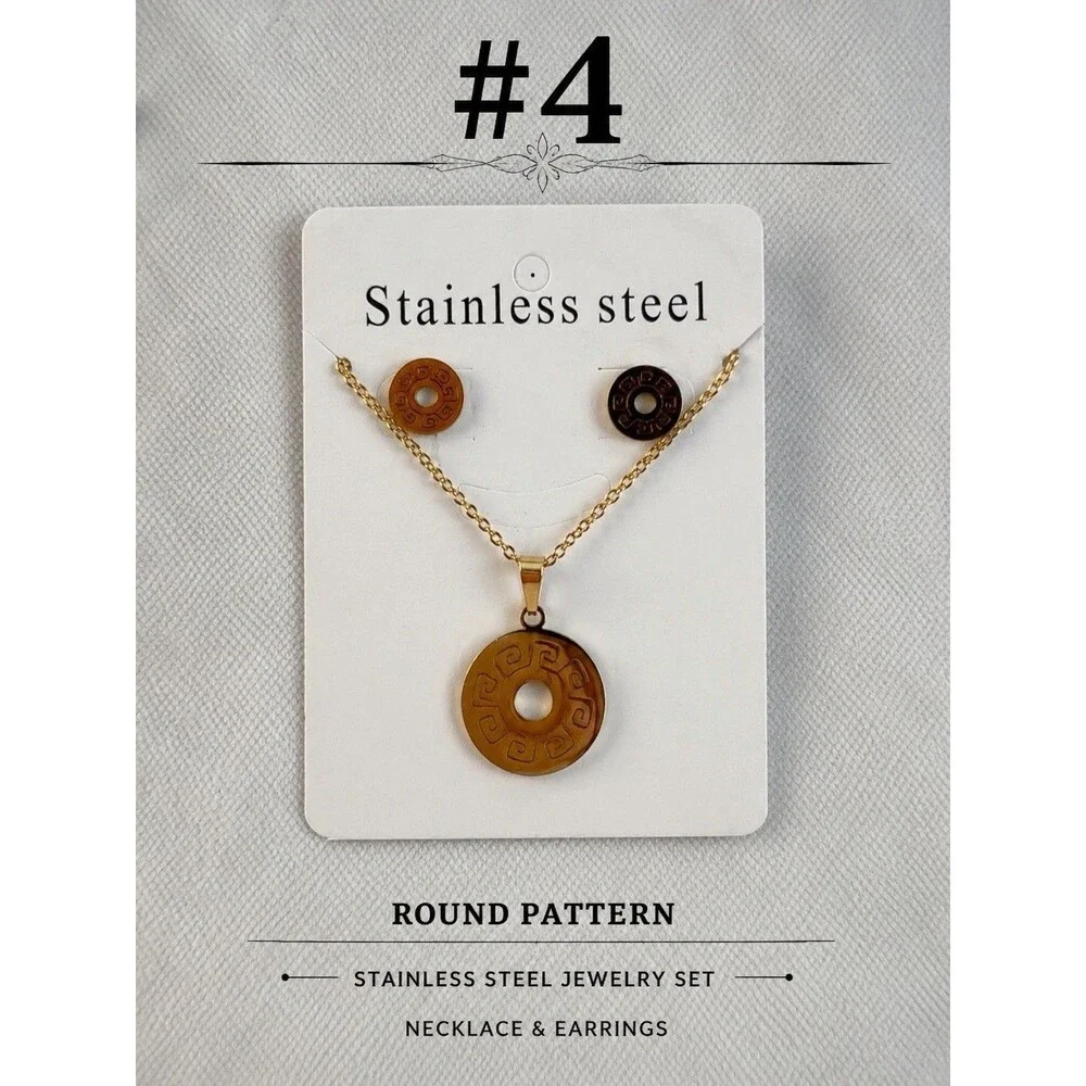 stainless steel necklace women setUnit Selections Número 5x11$